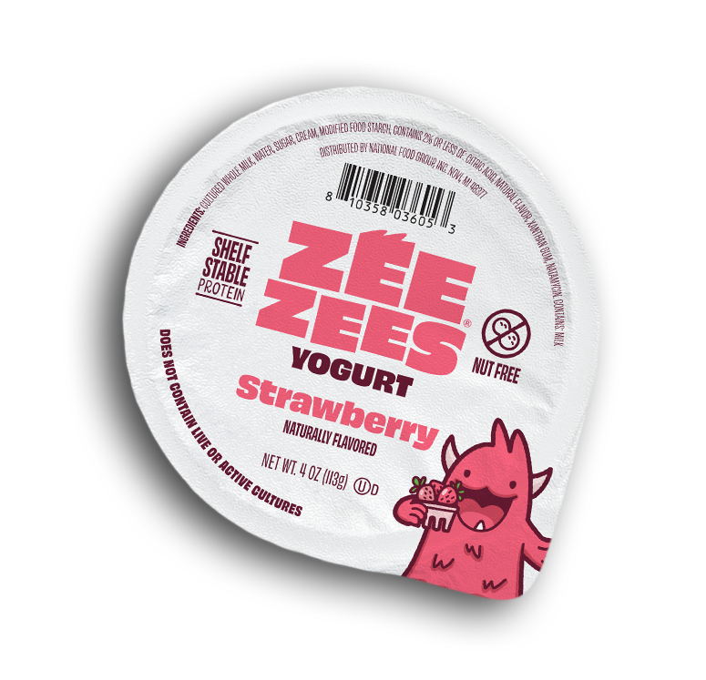 Zee Zees, Shelf Stable Yogurt, Strawberry, I/W, 4oz