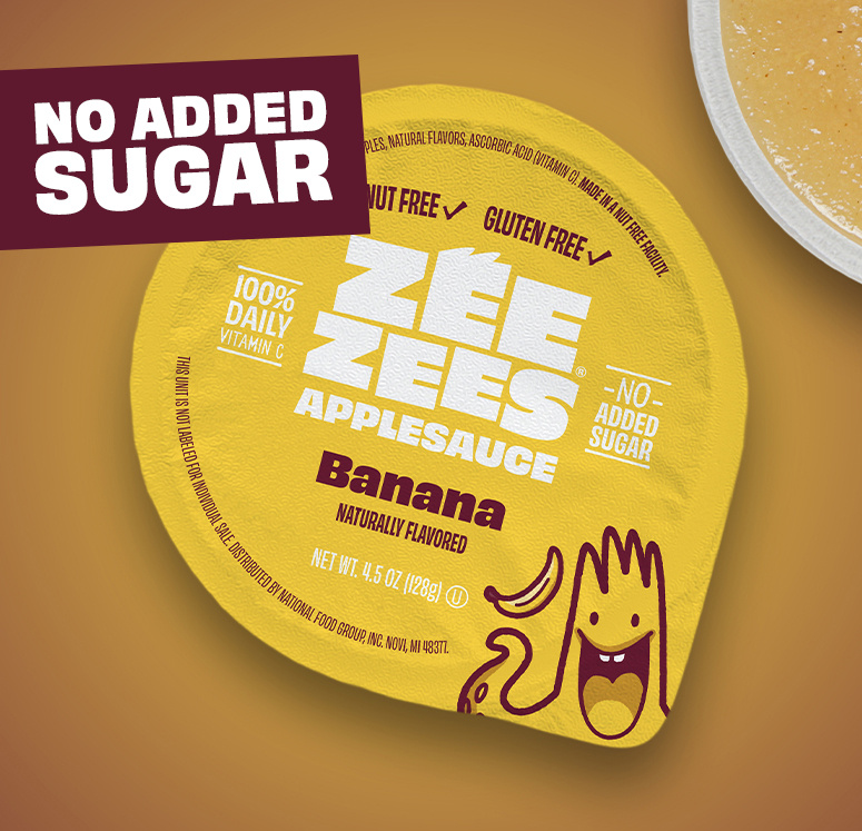 Zee Zees Applesauce - Banana - POS(NO SUGAR ADDED)