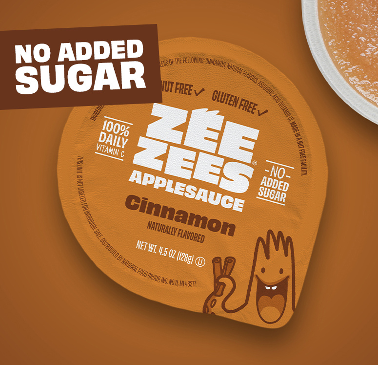 Zee Zees Applesauce - Cinnamon - POS(NO SUGAR ADDED)
