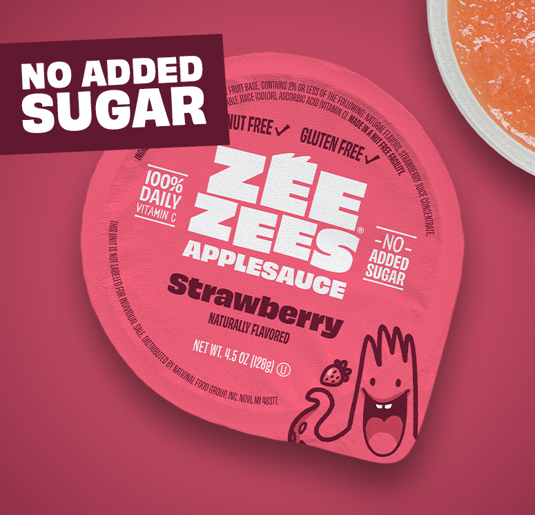 Zee Zees Applesauce - Strawberry - POS(NO SUGAR ADDED)