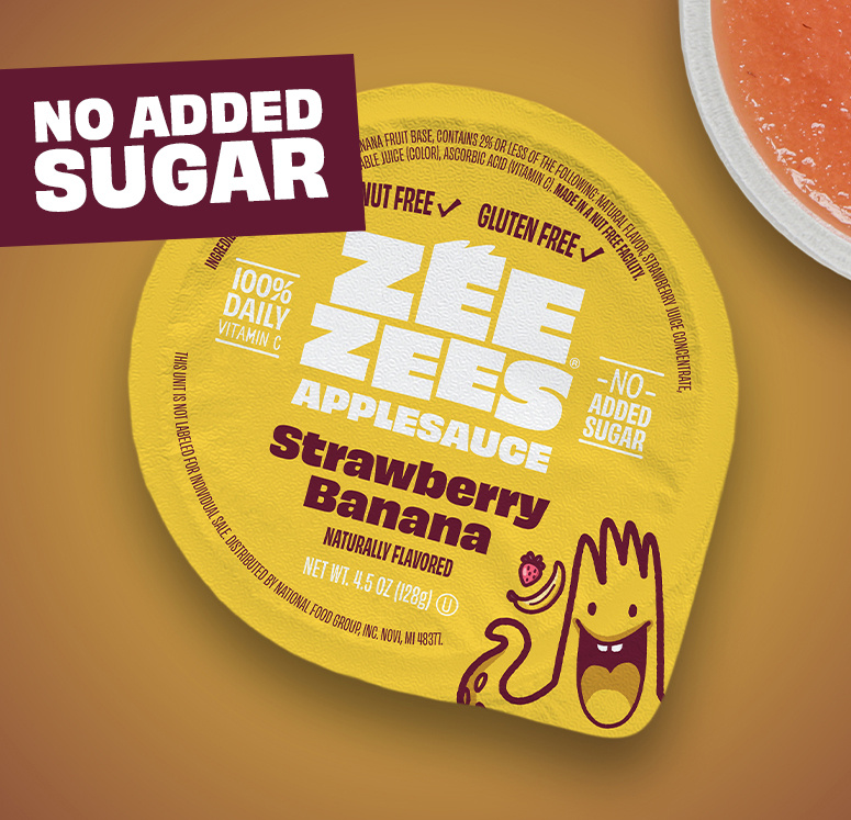 Zee Zees Applesauce - Strawberry Banana - POS(NO SUGAR ADDED)