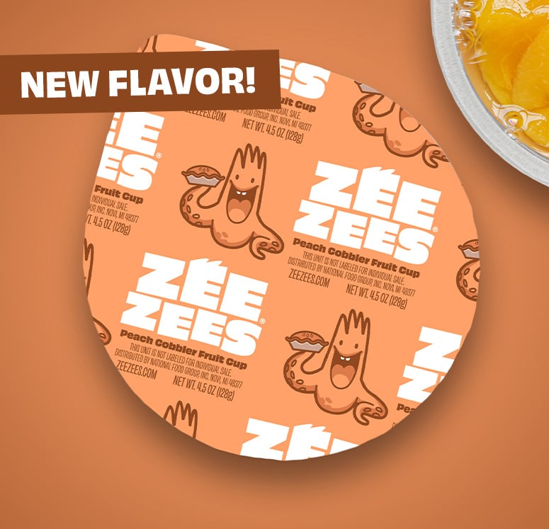 Zee Zees Fruit Cups - Peach Cobbler - POS(NEW FLAVOR!)